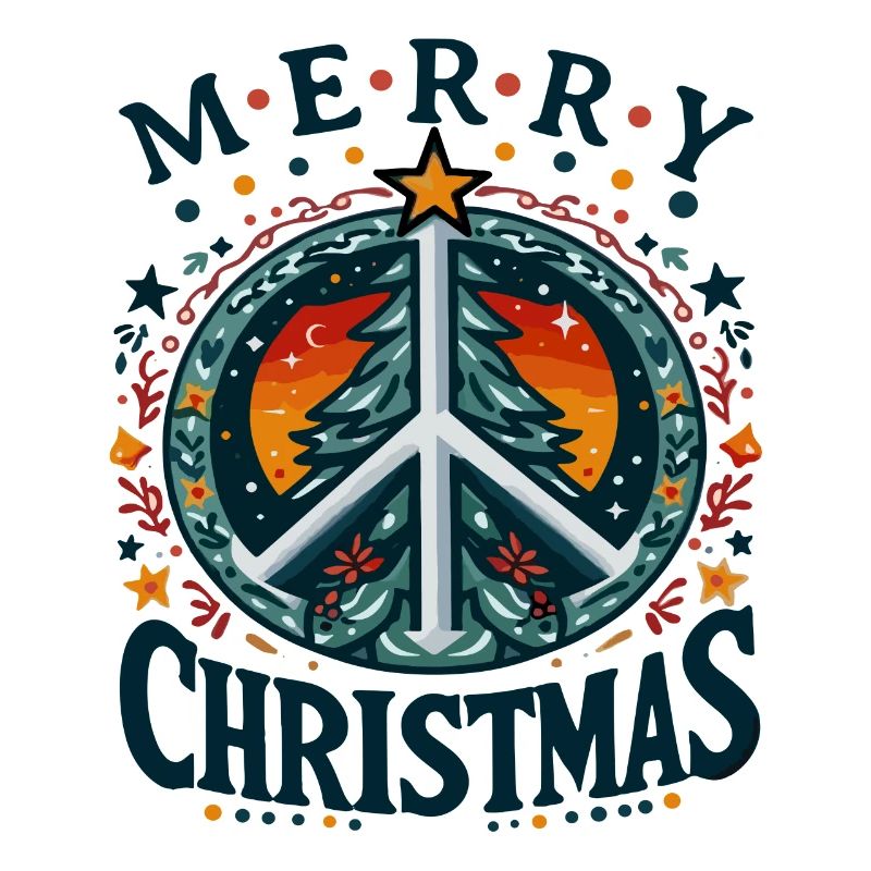 Paix, Arbre De Noël, Joyeux Noël