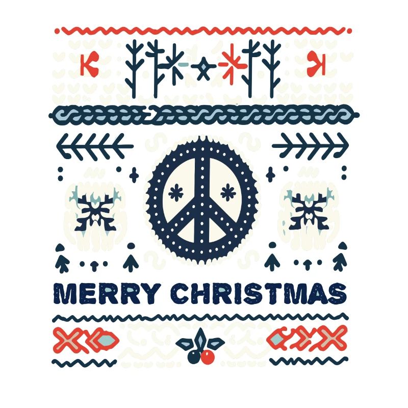 Ugly Christmas Peace Knitting Pattern