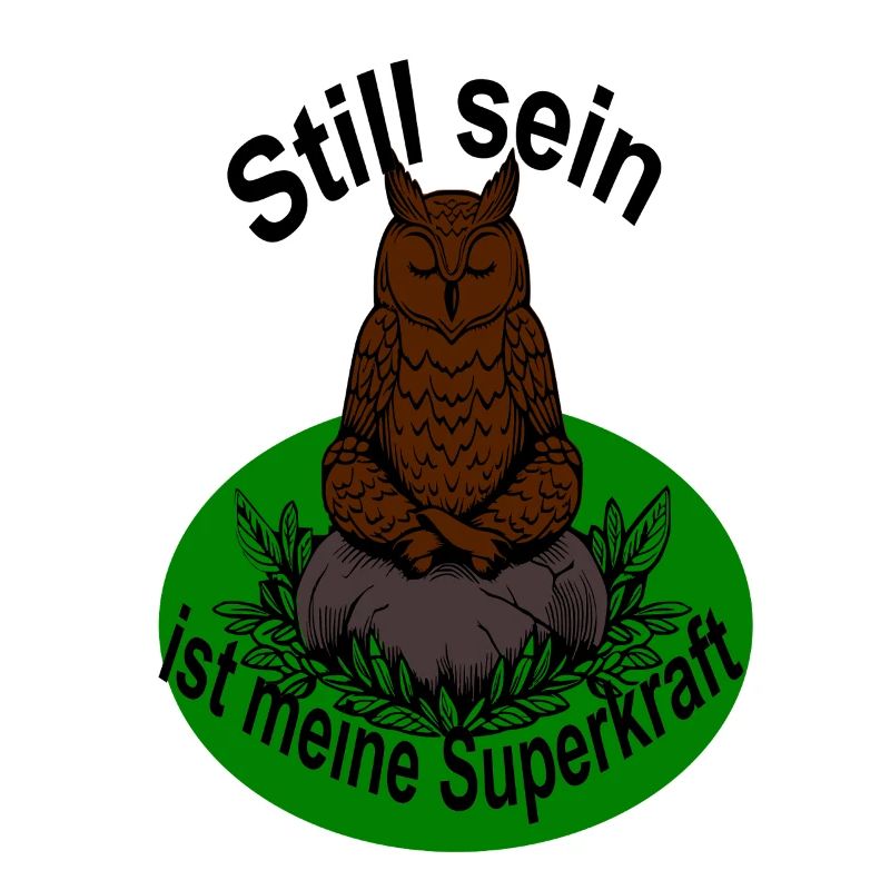 Stille ist eine Tugend, in der Meditation - Eule