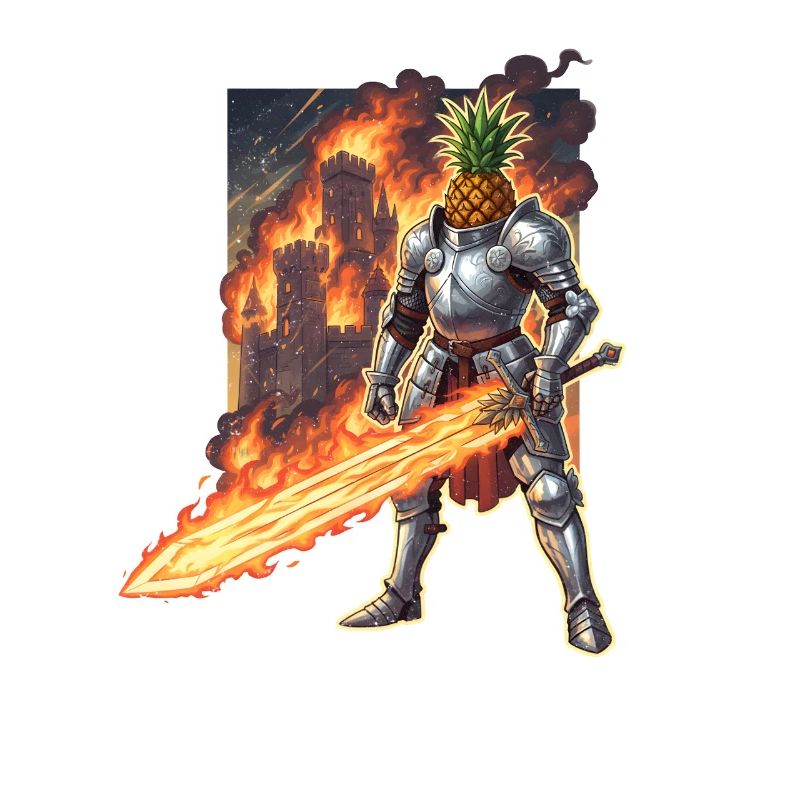 Feuriger Paladin mit Ananas Ritter