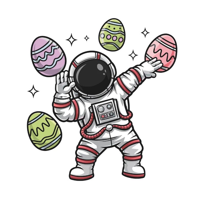 Danse des œufs de Pâques des astronautes dans l’espace