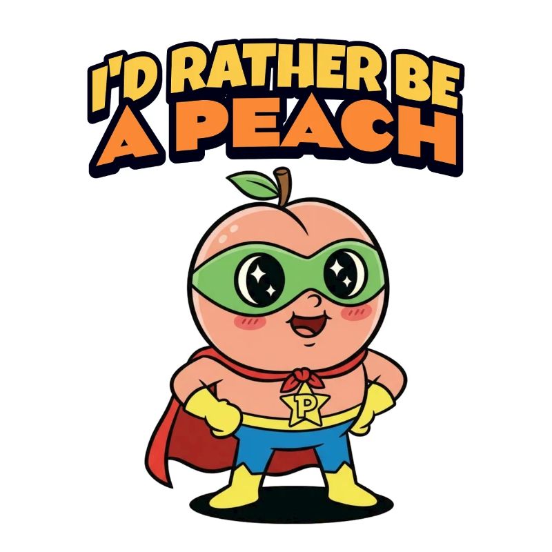 Pfirsich Spruch I'd Rather Be A Peach
