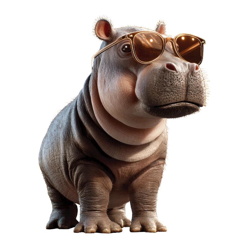 Nilpferd Flusspferd Mama Hippopotamus Cooles Hippo
