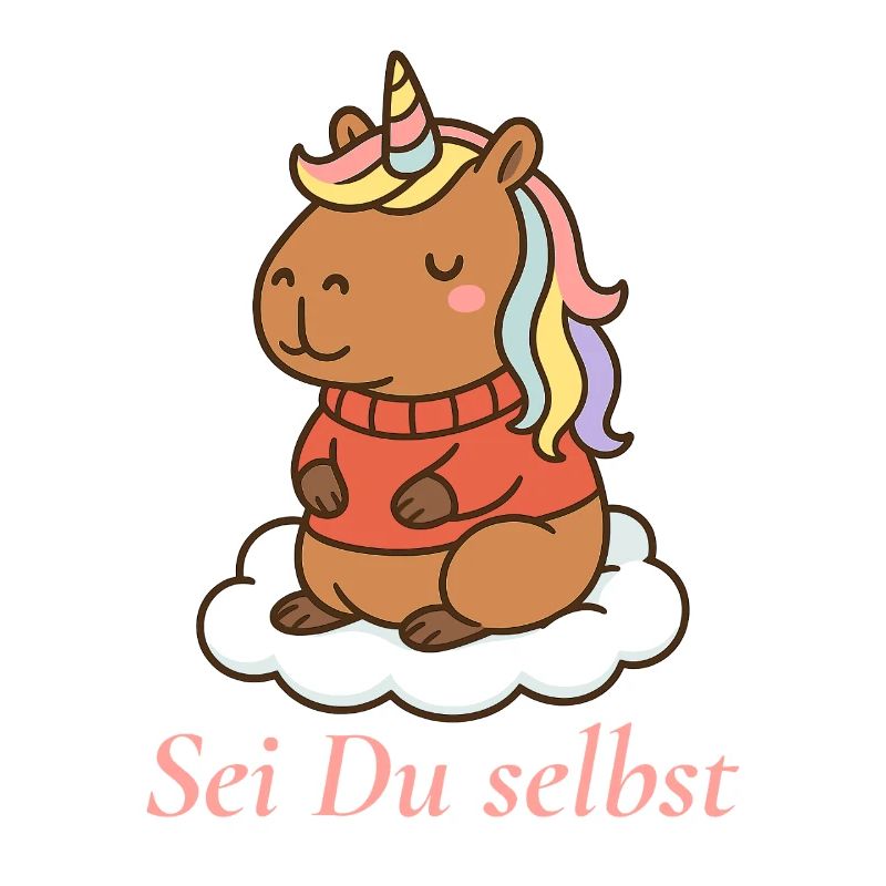 Sei Du selbst – Capybara Einhorn 🌈