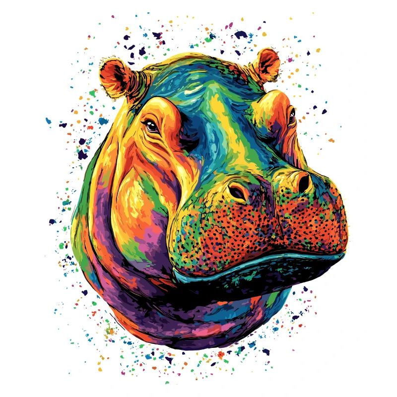 Nilpferd Flusspferd Mama Hippopotamus Cooles Hippo