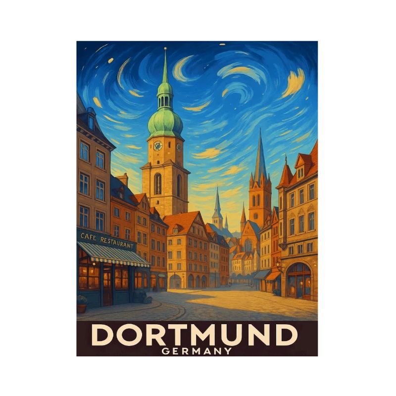 Dortmund Skyline Malerei