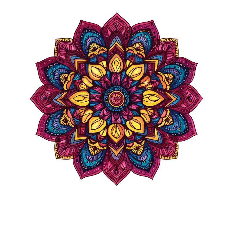 Colorful Mandala Floral Pattern