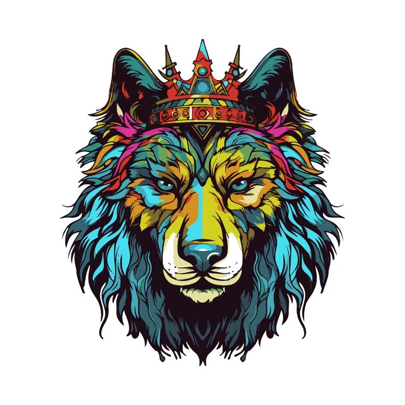 Couronne de bande dessinée Wolf