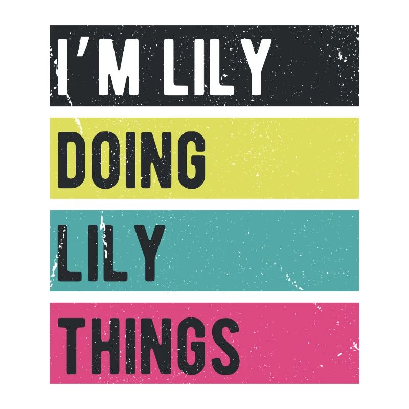 Ich bin Lily, die Lily-Dinge Retro-Farben macht