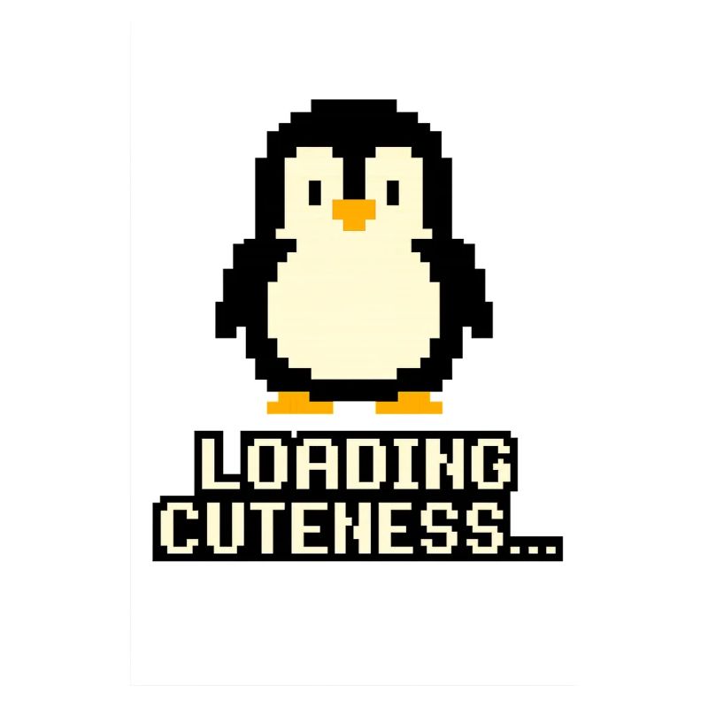 Mignonnerie de Pixel Penguin Charging