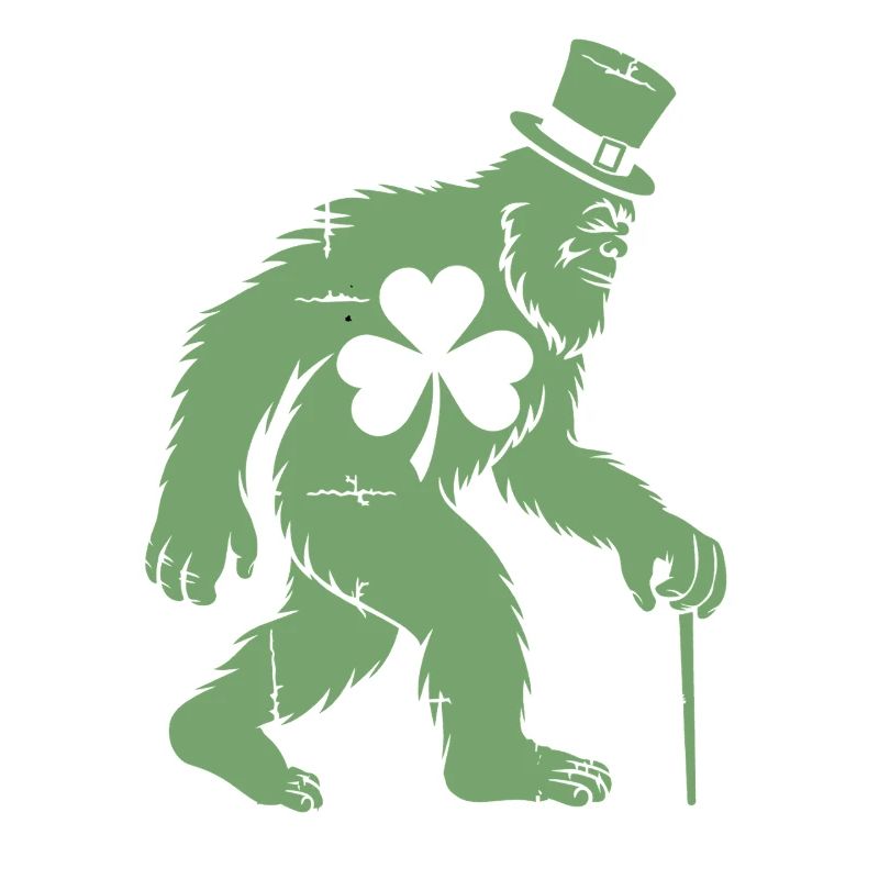 Sasquatch mit Kleeblatt