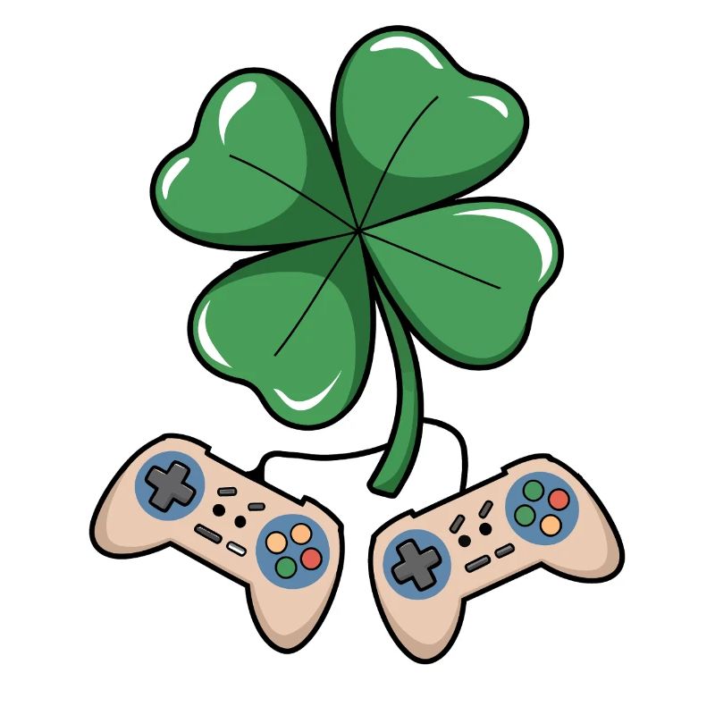 Lucky Clover Retro Gaming Design