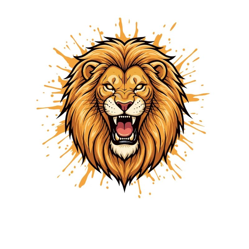 Tête de lion dans la conception d’explosions