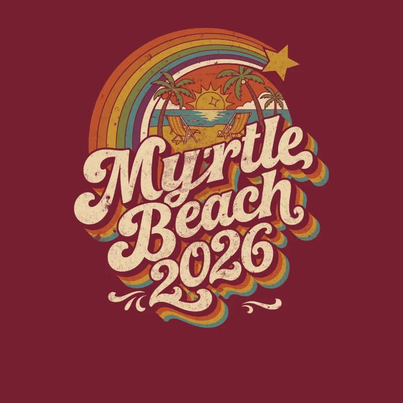Myrtle Beach 2026 Retro Sunset