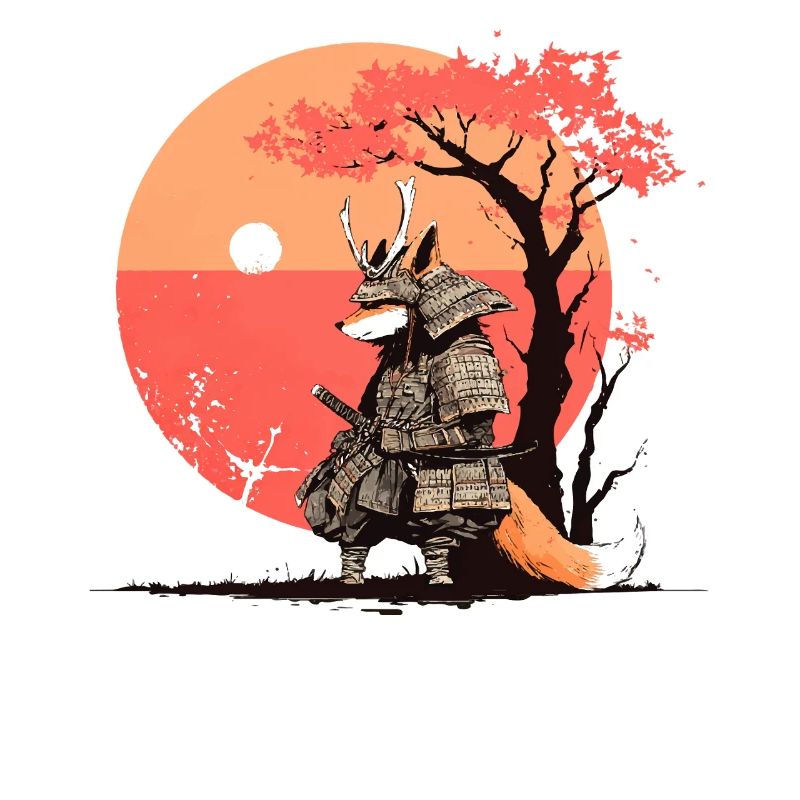 Samurai-Fuchs bei Sonnenuntergang