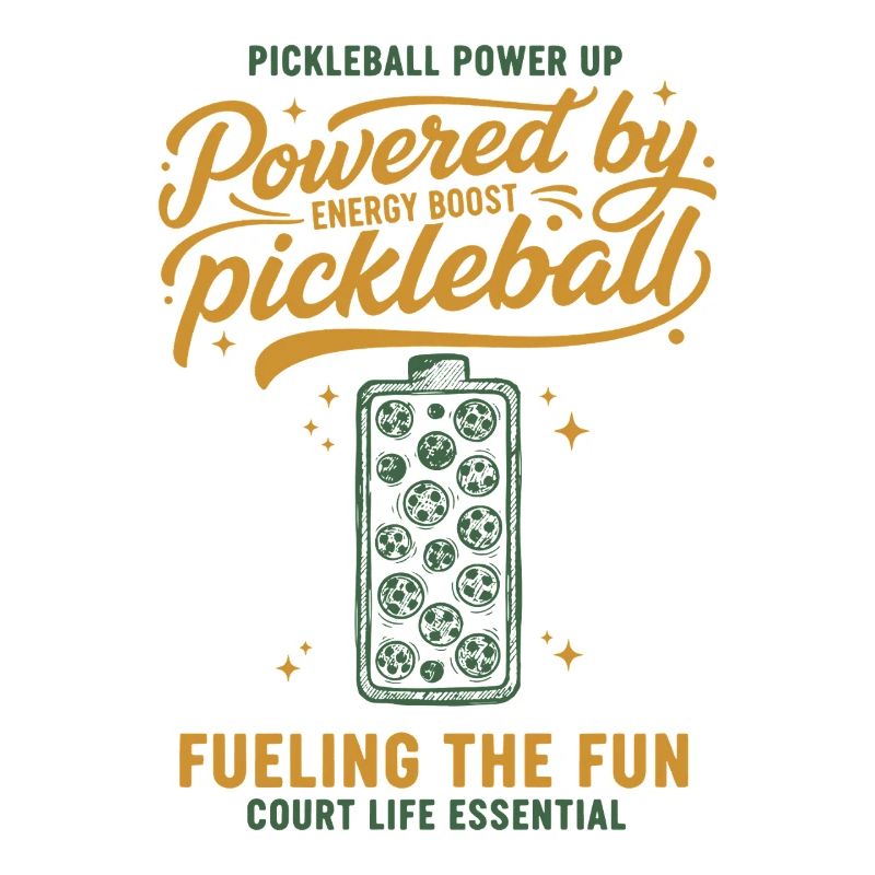 Pickleball Powered By Pickle Ball Funny Player