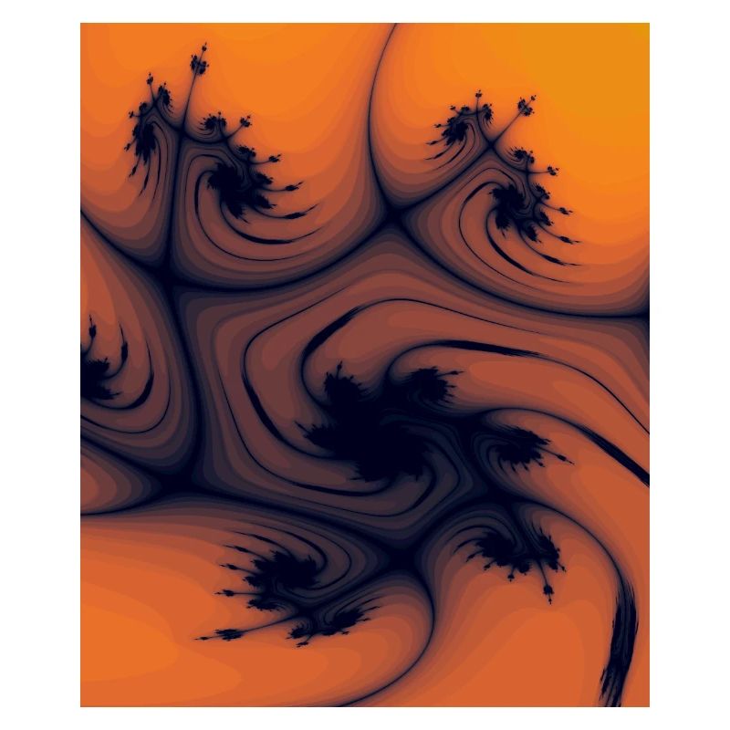 Fraktalorange Wirbelkunst