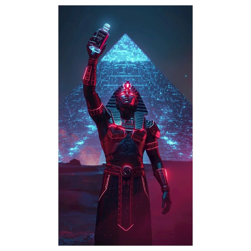 Pharaoh in neon light