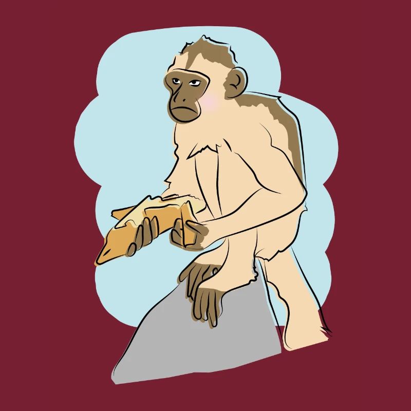 Illustrated design with monkey