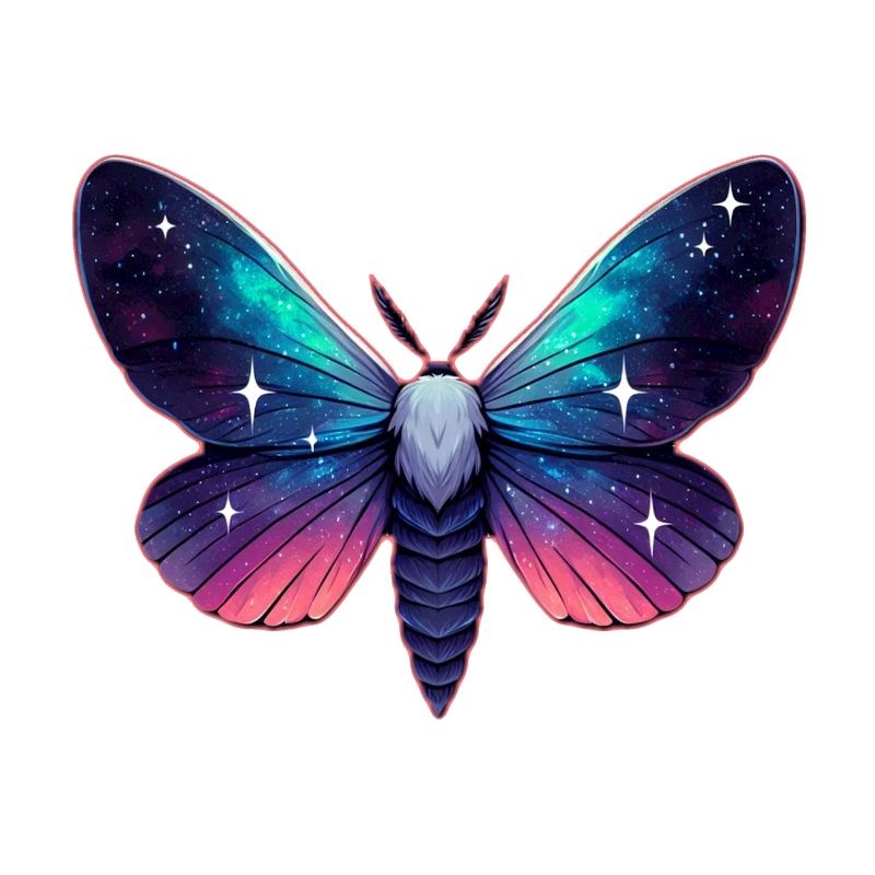 Galaxy Moth - Cosmic Space Themed Fantasy
