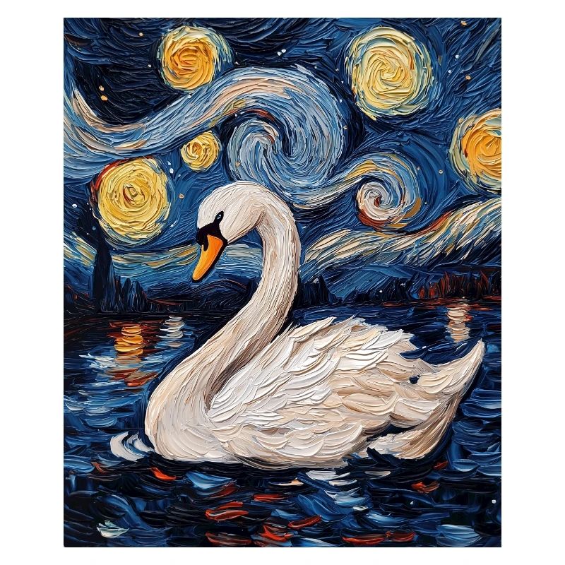 Schwan Vogel Van Gogh Style