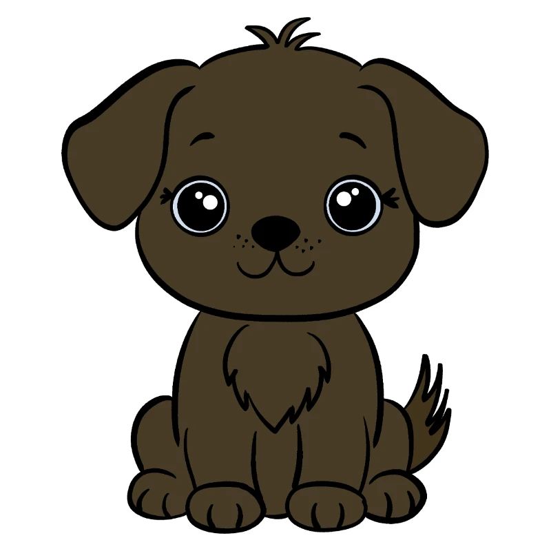 Chiot chien brun