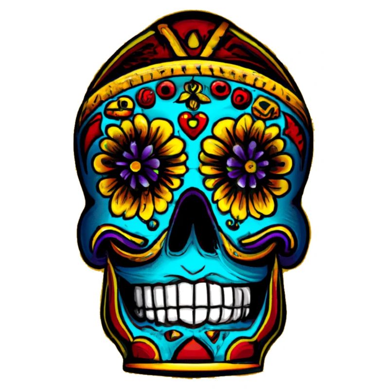 Skull Mexican Style, Día de Muertos