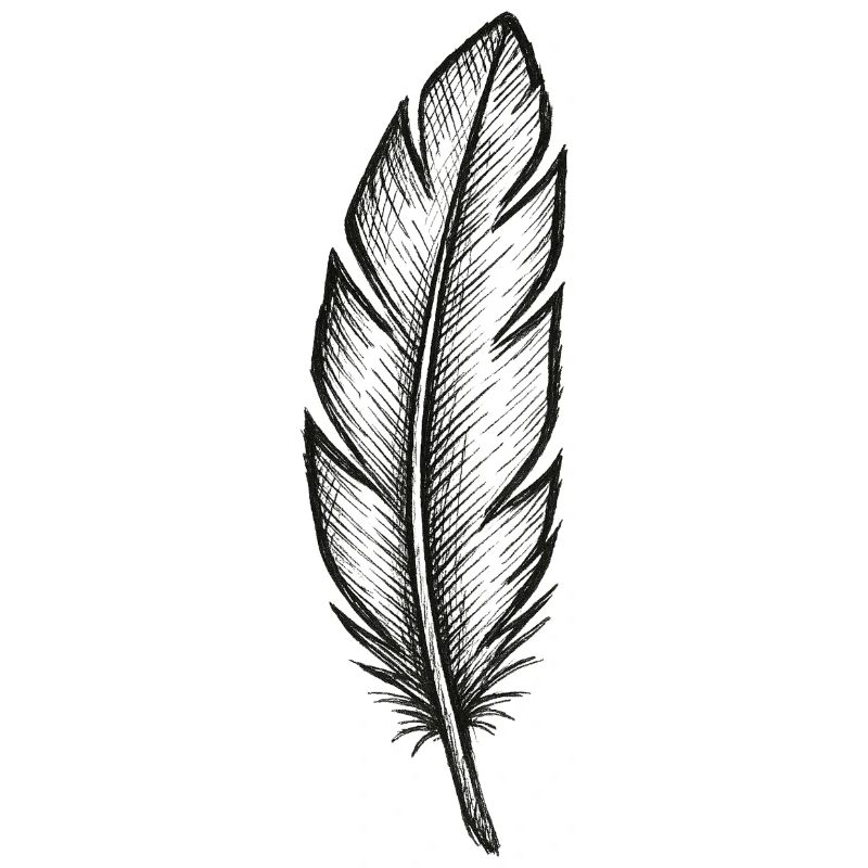 Black glitter feather with texture