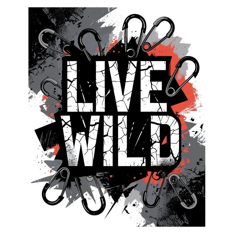 Live Wild Graffiti Design