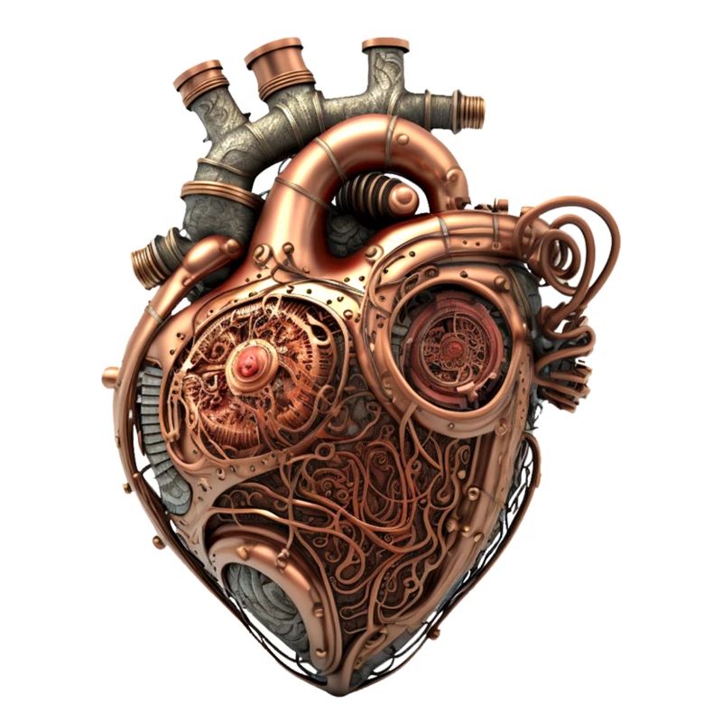 Steampunk Herz Metallkunst