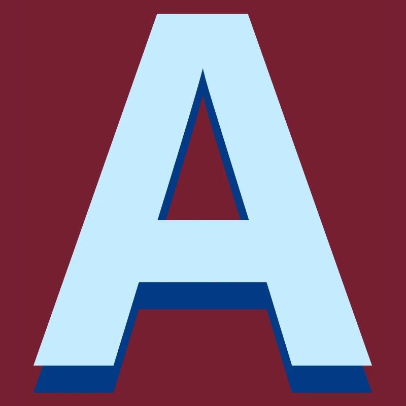 Buchstabe A Blue Pop und Modern