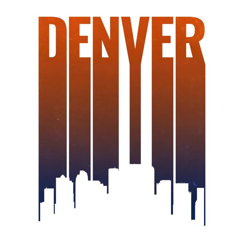 Denver Skyline Farbverlauf