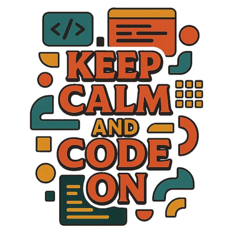 Keep Calm and Code On – Lustiges Coder Shirt