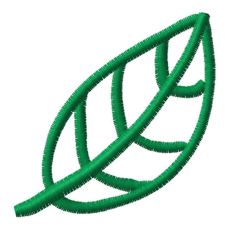 Leaf embroidered