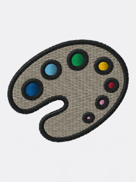Farbpalette bestickt