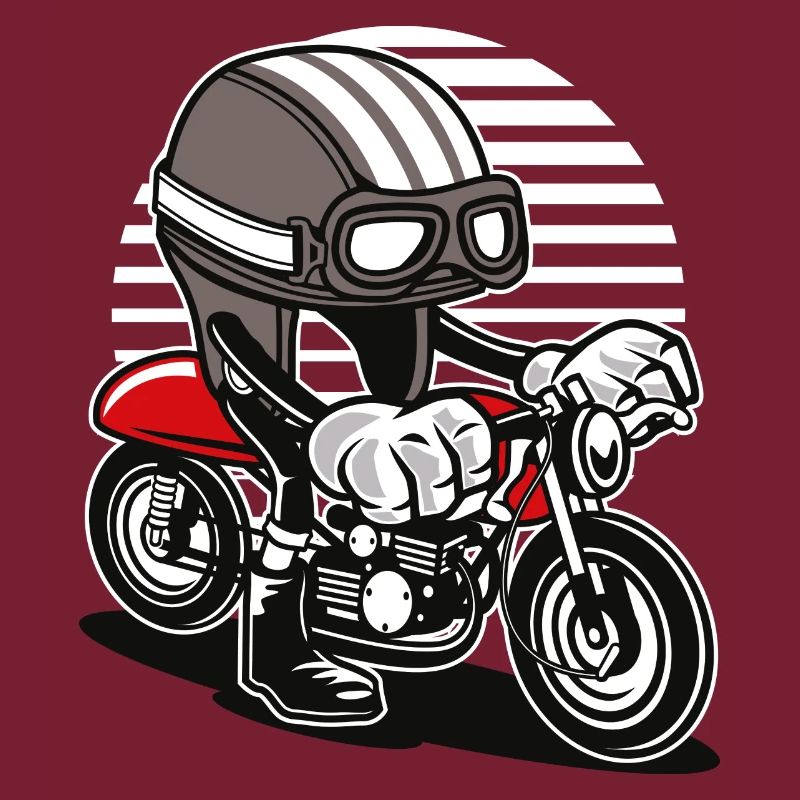 COMIC CAFE RACER - Comic Cartoon Design Chemise