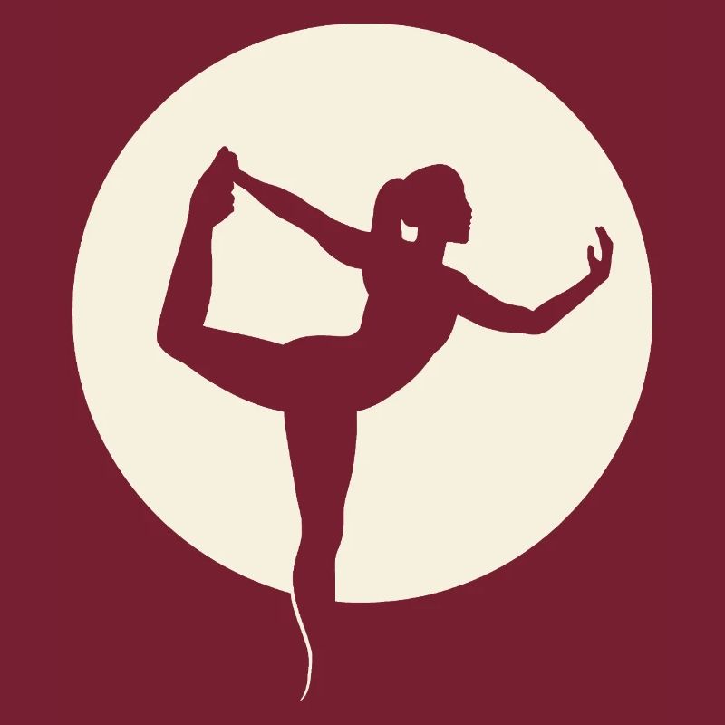 Yoga Silhouette Tänzer Pose vor Mond