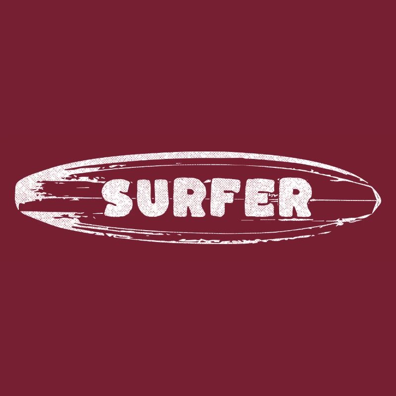Surfer auf Surfboard Retro Print