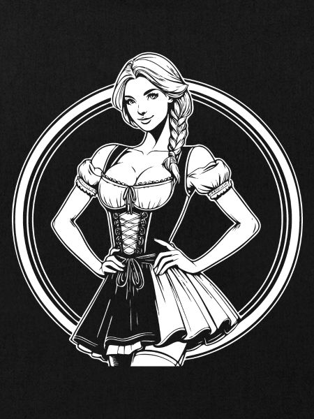 Cooles Dirndl Comic Design