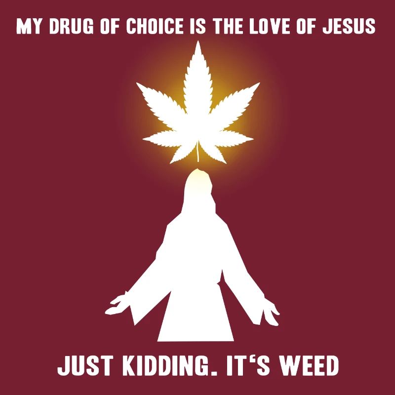 Jesus raucht Joint Geschenkidee Weed Gras Drogen