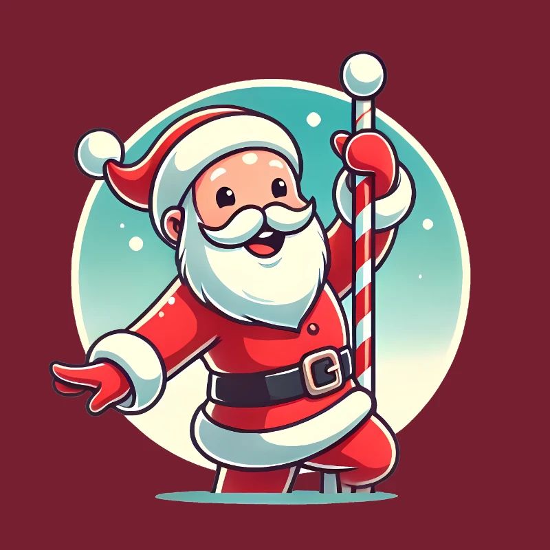 Joyeux Père Noël Pole Dance Graphique