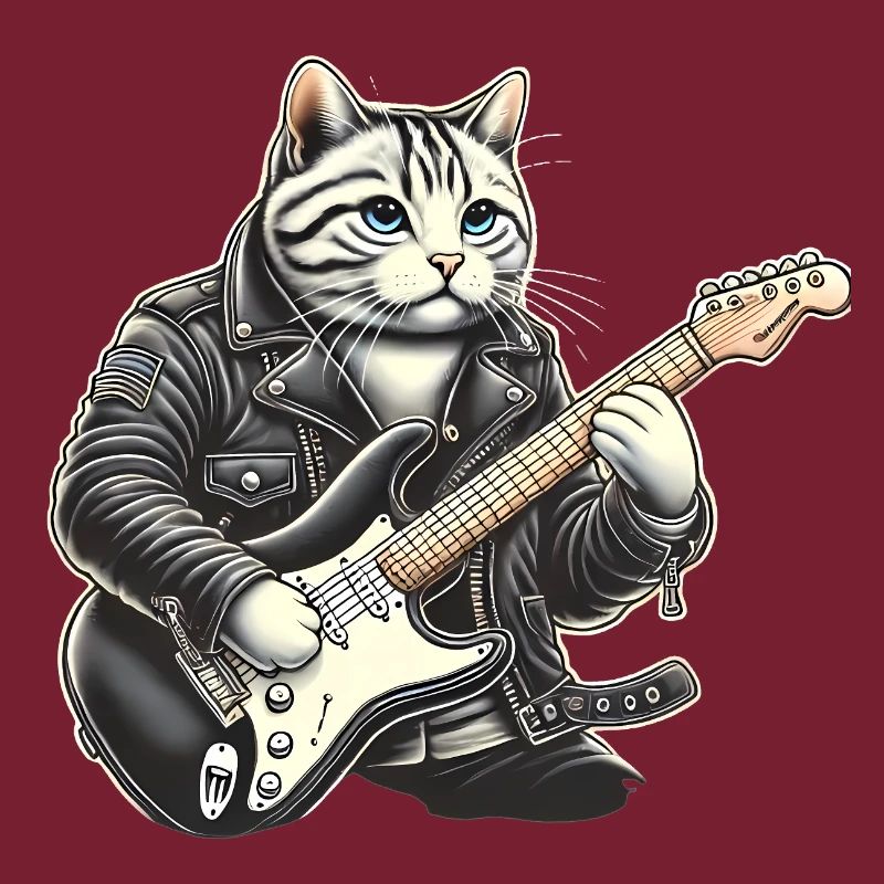 Cat Playing Guitar