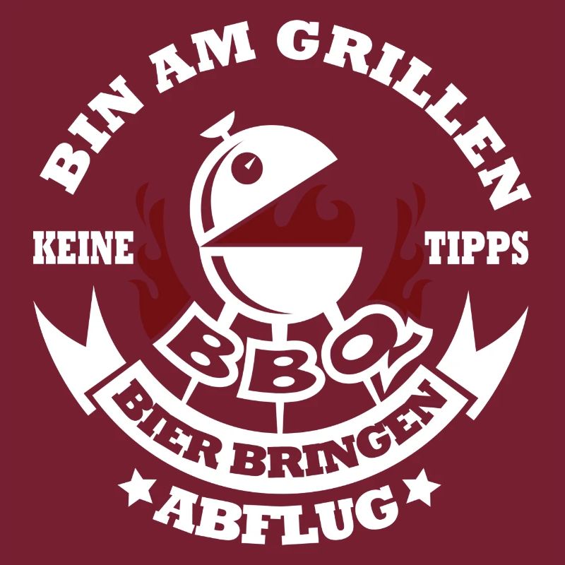 Grill-Motiv mit Bier-Design