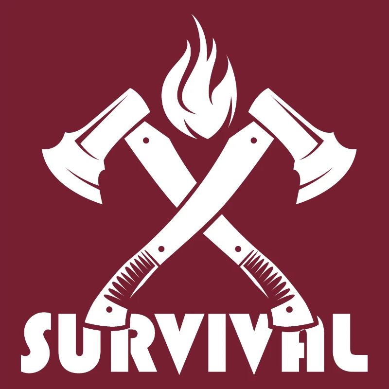 Logo de l’icône de bûcheron de feu de bois de hache de survie