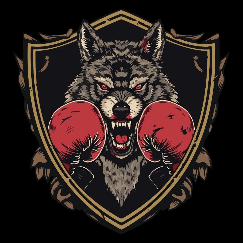 Wolf Boxer MMA Logo