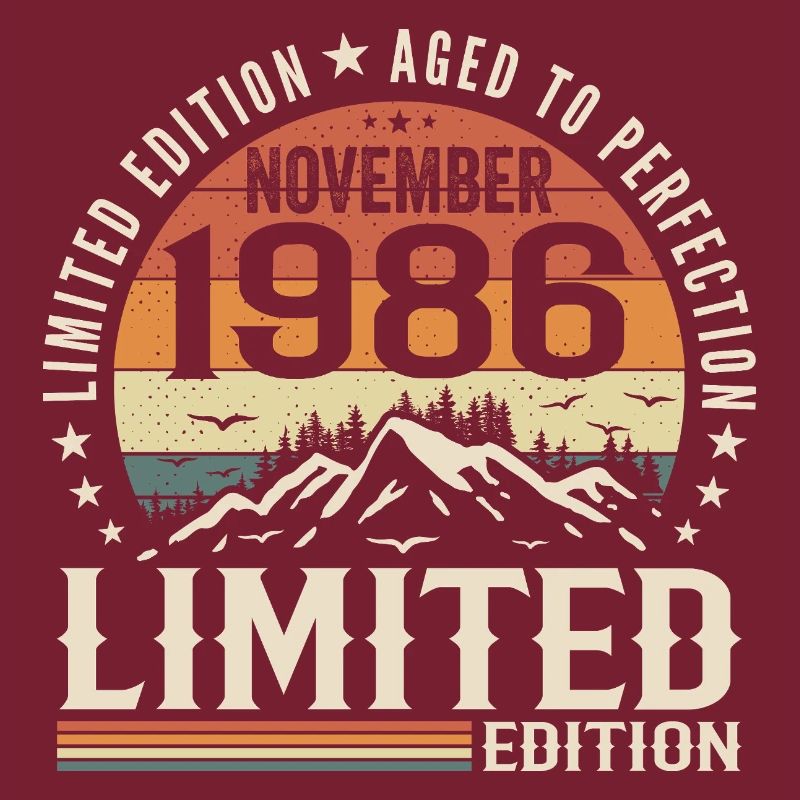 November 1986 Einzigartiger Retro-Geburtstag