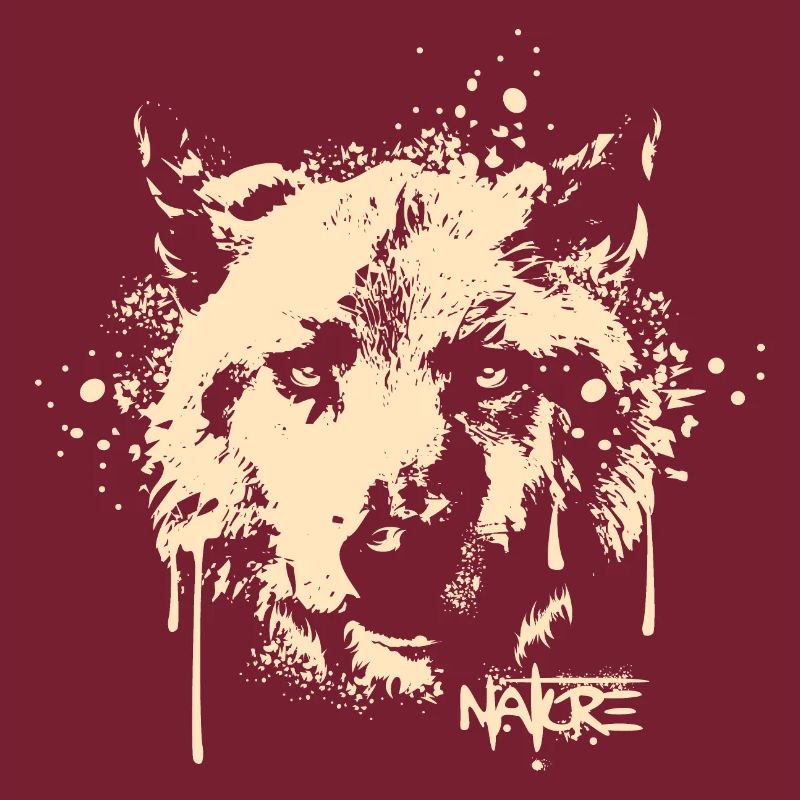 Wolf Hund Graffit Portrait Logo Symbol icon