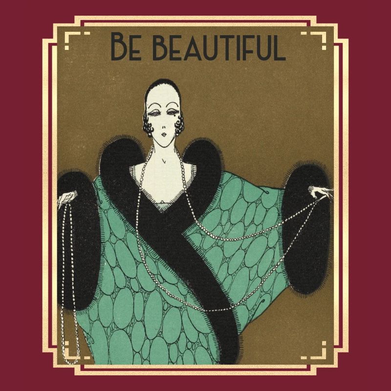 Be Buautiful, Art-deco Mode mit Perlenkette
