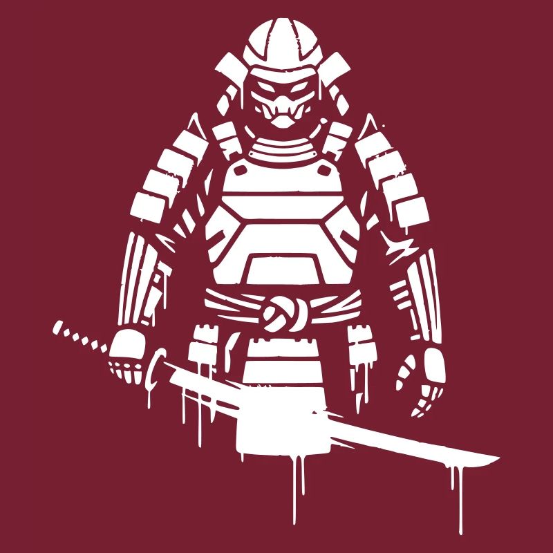 Shogun Samurai Armor Graffiti Vector