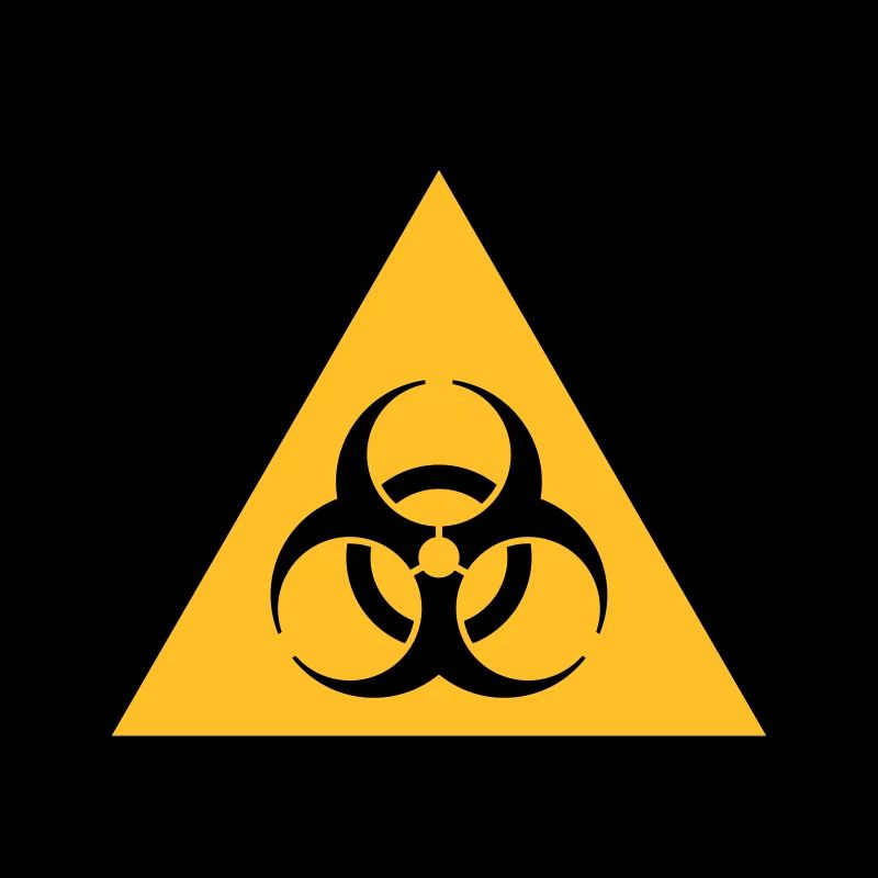 Gefahrensymbol - Biohazard (2-farbig)
